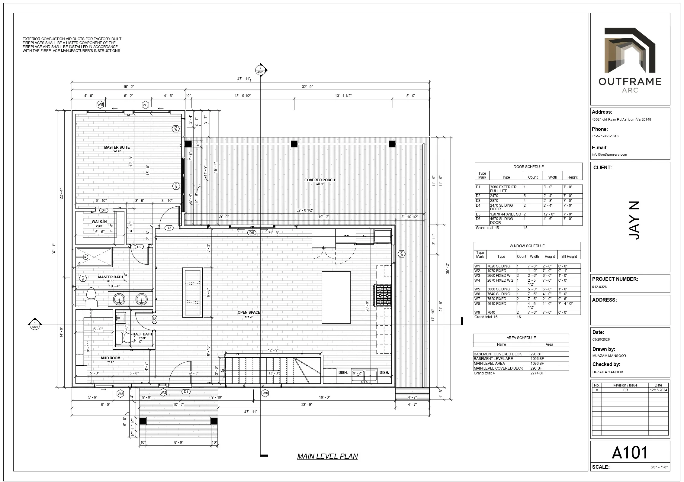 Permit Set, Documentation production work by Outframe Arc